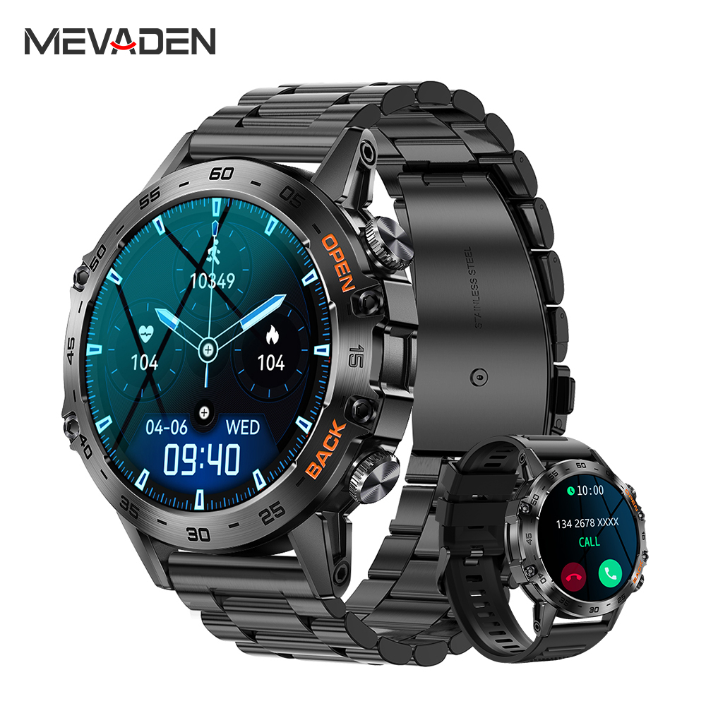 Smartwatch Faces - MEVADEN Steel 1,39 Zoll Herren Luxus
