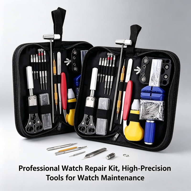 Tool Kit Strap Change - 147-teiliges Uhrmacher-Reparaturset Uhrenbatterie-Wechsel Uhrenarmband-Einstellung Gehäuseöffner Stiftentferner