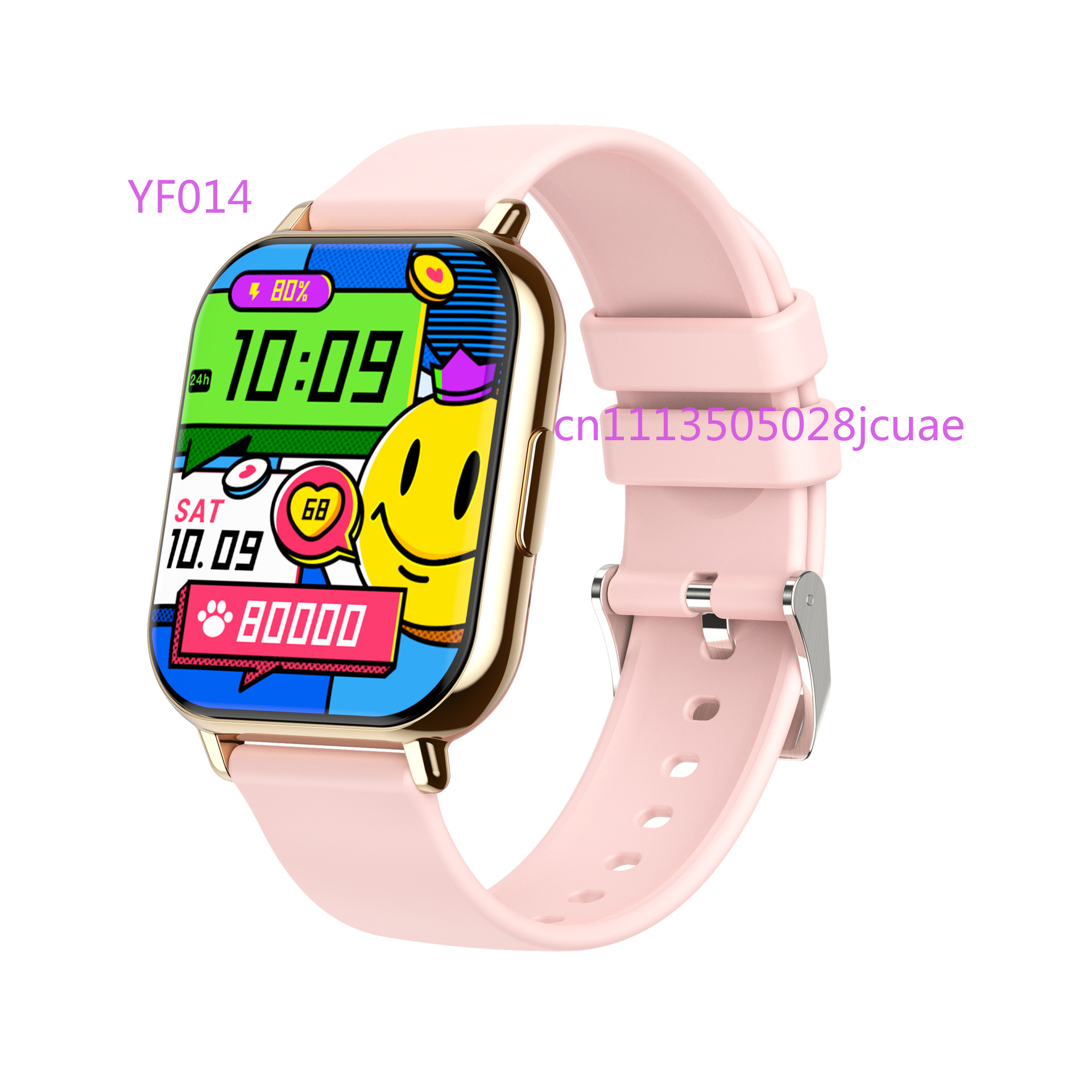 Smartwatch Touch - H9Plus Smartwatch mit 1,83-Zoll-Display, Schrittzähler, Herzfrequenzmessung,